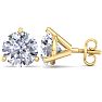10 Carat Lab Grown Diamond Earrings In 14 Karat Yellow Gold, Martini Setting Image-1