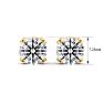 3 Carat Lab Grown Diamond Earrings In 14 Karat Yellow Gold, Double Prong Setting Image-5