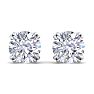 8 Carat Lab Grown Diamond Earrings In 14 Karat White Gold, Double Prong Setting Image-2