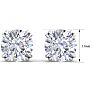 10 Carat Lab Grown Diamond Earrings In 14 Karat White Gold, Double Prong Setting Image-5