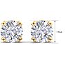 10 Carat Lab Grown Diamond Earrings In 14 Karat Yellow Gold, Double Prong Setting Image-5