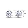 1 Carat Lab Grown Diamond Earrings In 14 Karat White Gold, 6-Prong Setting Image-5