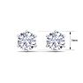 1 Carat Lab Grown Diamond Earrings In 14 Karat White Gold, 6-Prong Setting Image-5