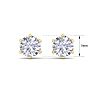 1 Carat Lab Grown Diamond Earrings In 14 Karat Yellow Gold, 6-Prong Setting Image-5