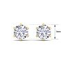 1 Carat Lab Grown Diamond Earrings In 14 Karat Yellow Gold, 6-Prong Setting Image-5