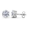 1 1/2 Carat Lab Grown Diamond Earrings In 14 Karat White Gold, 6-Prong Setting Image-1