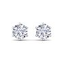 1 1/2 Carat Lab Grown Diamond Earrings In 14 Karat White Gold, 6-Prong Setting Image-2