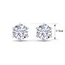 1 1/2 Carat Lab Grown Diamond Earrings In 14 Karat White Gold, 6-Prong Setting Image-5