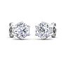 3 Carat Lab Grown Diamond Earrings In 14 Karat White Gold, 6-Prong Setting Image-4