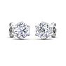 3 Carat Lab Grown Diamond Earrings In 14 Karat White Gold, 6-Prong Setting Image-4