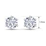 3 Carat Lab Grown Diamond Earrings In 14 Karat White Gold, 6-Prong Setting Image-5