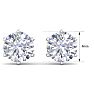 4 Carat Lab Grown Diamond Earrings In 14 Karat White Gold, 6-Prong Setting Image-5