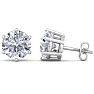 5 Carat Lab Grown Diamond Earrings In 14 Karat White Gold, 6-Prong Setting Image-1