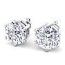 5 Carat Lab Grown Diamond Earrings In 14 Karat White Gold, 6-Prong Setting Image-3