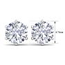 5 Carat Lab Grown Diamond Earrings In 14 Karat White Gold, 6-Prong Setting Image-5