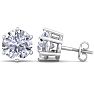 6 Carat Lab Grown Diamond Earrings In 14 Karat White Gold, 6-Prong Setting Image-1