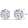 6 Carat Lab Grown Diamond Earrings In 14 Karat White Gold, 6-Prong Setting Image-5