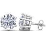 8 Carat Lab Grown Diamond Earrings In 14 Karat White Gold, 6-Prong Setting Image-1