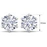 8 Carat Lab Grown Diamond Earrings In 14 Karat White Gold, 6-Prong Setting Image-5