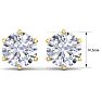 8 Carat Lab Grown Diamond Earrings In 14 Karat Yellow Gold, 6-Prong Setting Image-5