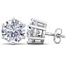 10 Carat Lab Grown Diamond Earrings In 14 Karat White Gold, 6-Prong Setting Image-1