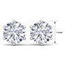 10 Carat Lab Grown Diamond Earrings In 14 Karat White Gold, 6-Prong Setting Image-5