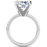 5 Carat Round Shape Lab Grown Diamond Ring In 14K White Gold, Solitaire Image-3