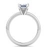 2 Carat Emerald Cut Lab Grown Diamond Ring In 14K White Gold, Solitaire Image-3