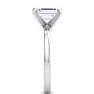 2 Carat Emerald Cut Lab Grown Diamond Ring In 14K White Gold, Solitaire Image-4