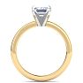 2 Carat Emerald Cut Lab Grown Diamond Ring In 14K Yellow Gold, Solitaire Image-3