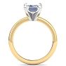 3 Carat Emerald Cut Lab Grown Diamond Ring In 14K Yellow Gold, Solitaire Image-3