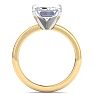 4 Carat Emerald Cut Lab Grown Diamond Ring In 14K Yellow Gold, Solitaire Image-3