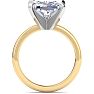 5 Carat Cushion Cut Lab Grown Diamond Ring In 14K Yellow Gold, Solitaire Image-3