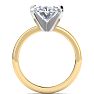 4 Carat Oval Shape Lab Grown Diamond Ring In 14K Yellow Gold, Solitaire Image-3
