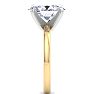 4 Carat Oval Shape Lab Grown Diamond Ring In 14K Yellow Gold, Solitaire Image-4