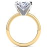 5 Carat Oval Shape Lab Grown Diamond Ring In 14K Yellow Gold, Solitaire Image-3