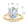 5 Carat Oval Shape Lab Grown Diamond Ring In 14K Yellow Gold, Solitaire Image-5