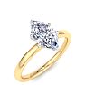 1 Carat Marquise Shape Lab Grown Diamond Ring In 14K Yellow Gold, Solitaire Image-2