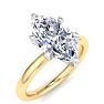 2 Carat Marquise Shape Lab Grown Diamond Ring In 14K Yellow Gold, Solitaire Image-2