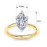 2 Carat Marquise Shape Lab Grown Diamond Ring In 14K Yellow Gold, Solitaire Image-5