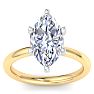 3 Carat Marquise Shape Lab Grown Diamond Ring In 14K Yellow Gold, Solitaire Image-1