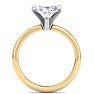 3 Carat Marquise Shape Lab Grown Diamond Ring In 14K Yellow Gold, Solitaire Image-3