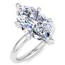 4 Carat Marquise Shape Lab Grown Diamond Ring In 14K White Gold, Solitaire Image-2