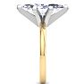 4 Carat Marquise Shape Lab Grown Diamond Ring In 14K Yellow Gold, Solitaire Image-4