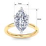 4 Carat Marquise Shape Lab Grown Diamond Ring In 14K Yellow Gold, Solitaire Image-5