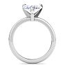 4 Carat Pear Shape Lab Grown Diamond Ring In 14K White Gold, Solitaire Image-3