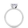 1 Carat Heart Shape Lab Grown Diamond Ring In 14K White Gold, Solitaire Image-3