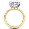 4 Carat Heart Shape Lab Grown Diamond Ring In 14K Yellow Gold, Solitaire Image-3