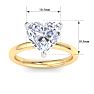 4 Carat Heart Shape Lab Grown Diamond Ring In 14K Yellow Gold, Solitaire Image-5