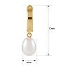 Pearl Drop Earrings With 5.5-6MM Freshwater Cultured Pearls In 14 Karat Yellow Gold, 1/2 Inch Image-3